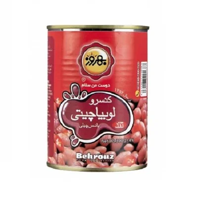 کنسرو لوبیا و قارچ